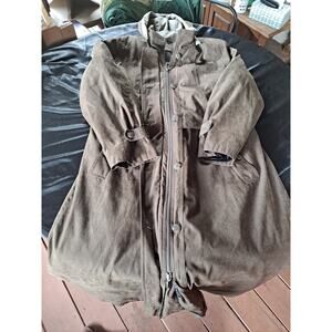 F.S. Limited Trench Coat Women’s Size 12 Brown Long Sleeve Duel Zipper Hooded